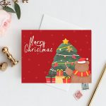 Feelfine Christmas Cards, 50 Packs Christmas Cards Boxed with Envelopes, 4.2 x 5.5 Inches Blank Greeting Cards Bulk, Modern Christmas Cards Merry Christmas (25 Funny Designs) - Image 2